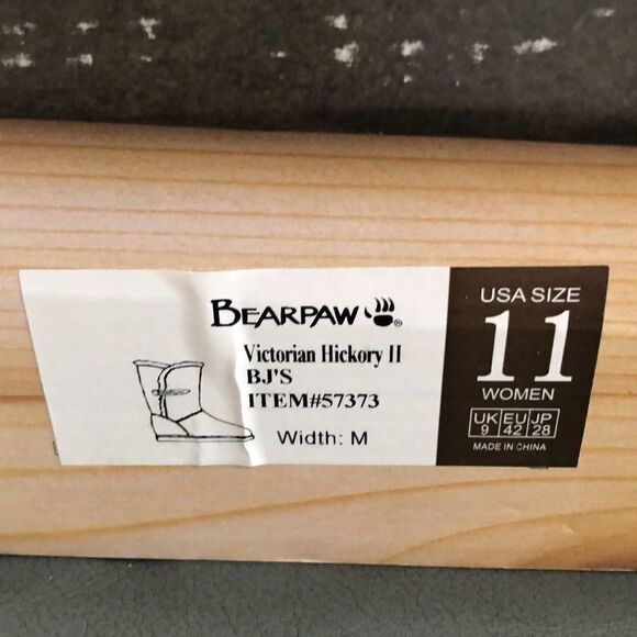 BearPaw 11 Victorian Hickory II Chocolate Brown Sheepskin Lined Suede Boots - Picture 13 of 13